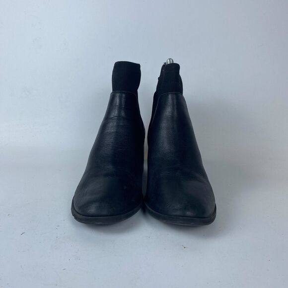 Steve Madden Erika Chelsea‎ Ankle Bootie Womens 8M Black Leather Elastic Goring - Picture 3 of 12